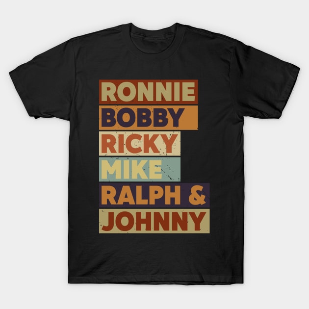 New Edition Ronnie Bobby Ricky Mike Ralph & Johnny T-Shirt by Heart VisceralAnatomical